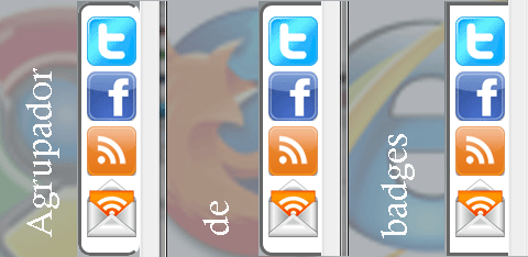 agrupador de iconos de suscripción y sociales, realizado por opcionweb