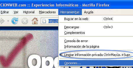 Herramientas en Firefox