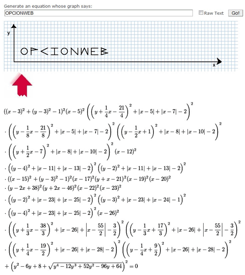 Opcionweb en Inverse Graphing Calculator (IGC)