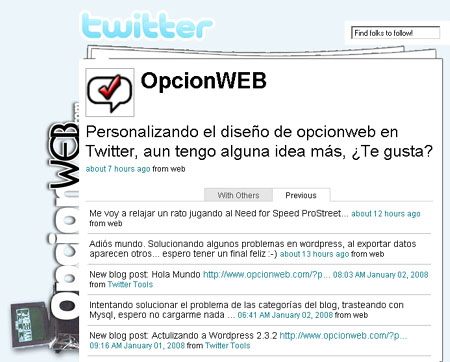 Opcionweb en Twitter