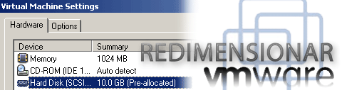 vmware redimensionar